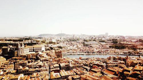 High angle shot of cityscape