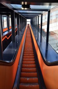 Low angle view of escalator