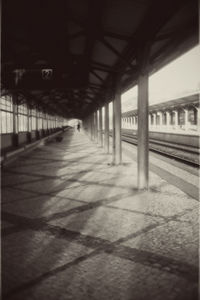 Railroad station platform