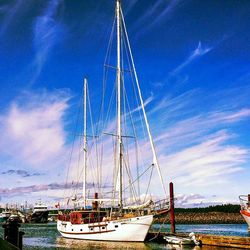 Boats in harbor