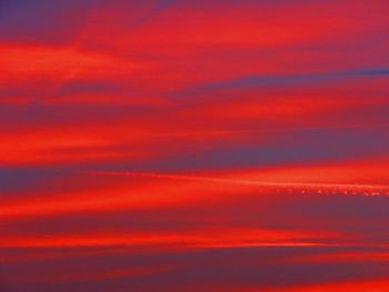 Low angle view of orange sky