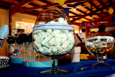 Close-up of candies at party