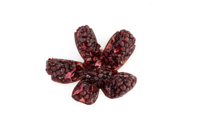 Close-up of fruits against white background