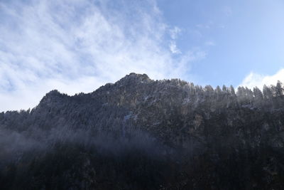 Low angle view of mountain against sky