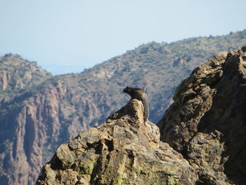 Scenic view of mountain range against sky