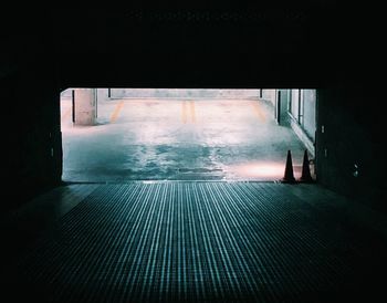 View of empty subway tunnel