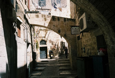 Narrow alley amidst old buildings
