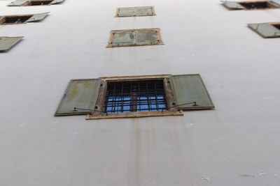 Low angle view of window on building