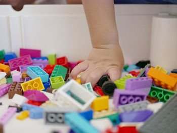 Close-up of hand holding toy