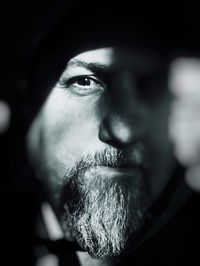 Close-up of man looking away