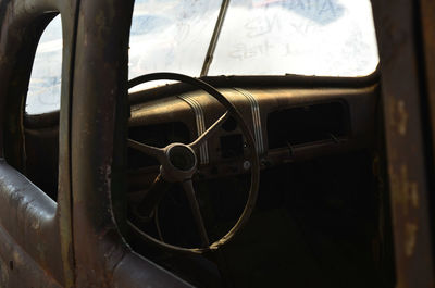 Close-up of vintage car