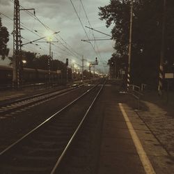 View of railway tracks at railroad station