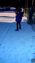 People walking on road