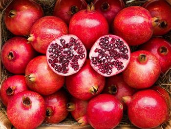 Full frame shot of apples in market