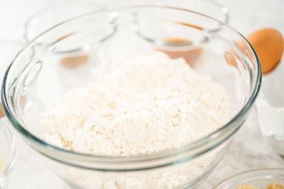 Close-up of food in glass on table