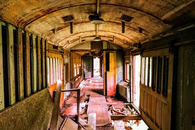 Interior of abandoned building