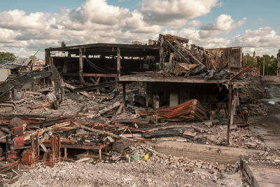 Abandoned built structure against sky