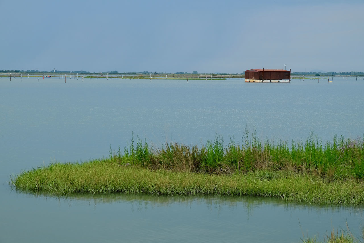 SCENIC VIEW OF LAKE WITH REFLECTION AGAINST SKY