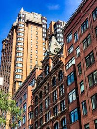 Low angle view of residential building against sky