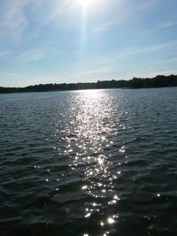 Scenic view of sunset over river