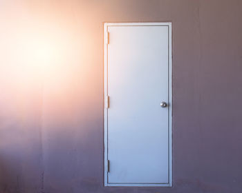 Close-up of closed door of building