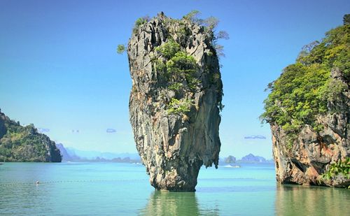 Steep cliff in sea