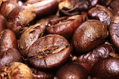 Full frame shot of roasted coffee beans