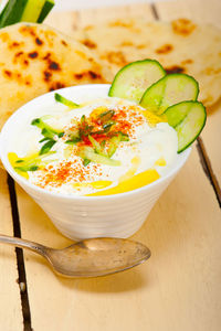 Arab middle east  bi laban goat yogurt and cucumber salad