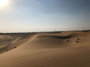 Scenic view of desert against sky