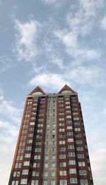 Low angle view of modern building against sky