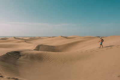 Scenic view of desert against sky