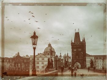 Low angle view of temple against sky