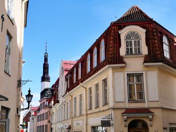 Low angle view of buildings against sky