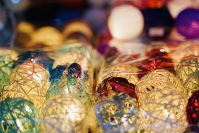 Close-up of multi colored candies for sale