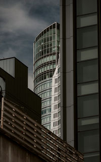 Low angle view of modern building against sky