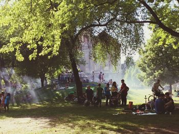 People in park