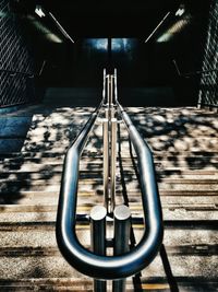 Railing on staircase