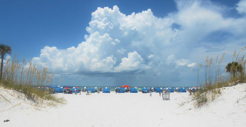 Panoramic view of beach against sky