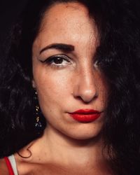 Close-up portrait of a beautiful young woman