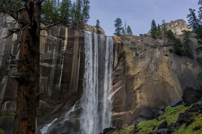 Scenic view of waterfall