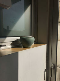 Close-up of chair on table at home