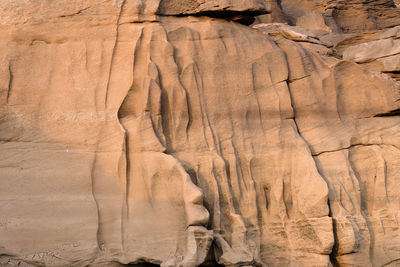 Low angle view of rock formation