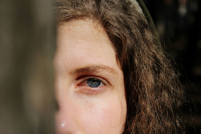 Close-up portrait of woman