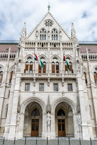 Side view of hungarian parliament