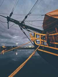 Low angle view of ship