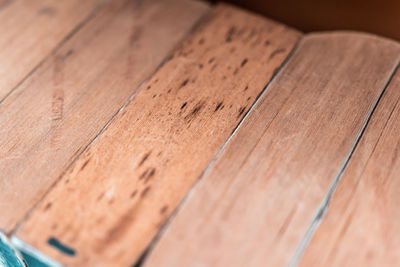 High angle view of coffee on table