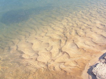 High angle view of sea shore