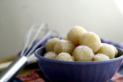 Close-up of ice cream in bowl