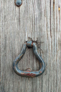 Close-up of old wooden door