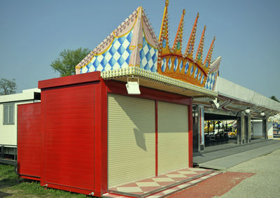 Exterior of building against blue sky